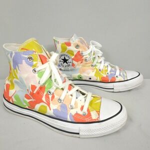 Converse Chuck Taylor All Star Hi Shoes Women Size 8 Multi-Color Floral Print